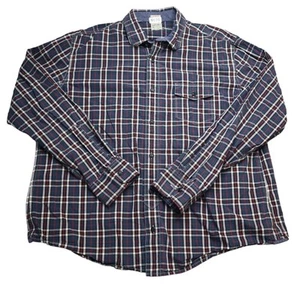 Camicia Lucky Brand uomo XXL blu rossa manica lunga bottoni slim fit casual - Foto 1 di 12