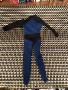 VTG 1966 Ideal Toy Captain Jackson Original Black Blue Jumpsuit Uniform Bodysuit - Picture 1 of 11