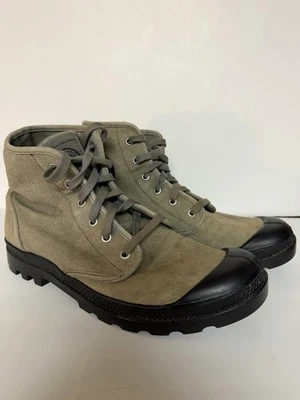 Bota Palladium Hombre Talla 11 Pampa Hi Lona Desierto Caqui Beige Leer Foto 1 de 4