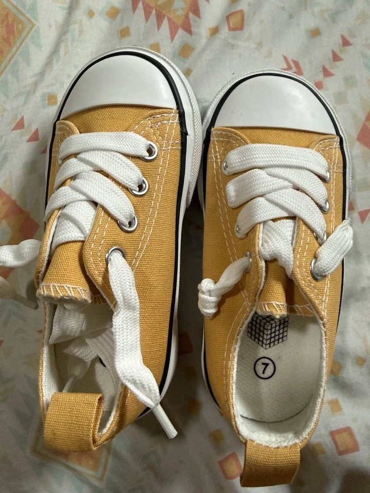 Zapatos deportivos de lona acolchados suaves y duraderos para niños pequeños -7 Foto 1 de 4