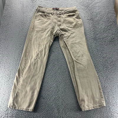 Lee Jeans Men 36x32 Brown Denim Cotton Straight Leg Relaxed Fit Utility Workwear - Image 1 of 4