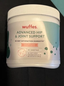 Wuffes Advanced Hip & Joint Support for Dogs over 65 lbs 30 Soft Dog Chews New - Picture 1 of 4