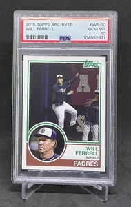2015 Topps Archives Will Ferrell #WF10 Will Ferrell PADRES PSA 10 GEM MINT - Picture 1 of 1