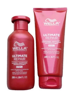 Wella Ultimate Repair Shampoo 8.4 oz STEP1 and Conditioner 6.7 oz STEP2 Set - Picture 1 of 4