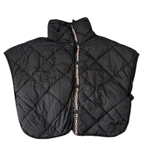 Free People FP Movement Black Puffer Vest Packable One Size Logo Quilted - Picture 1 of 7