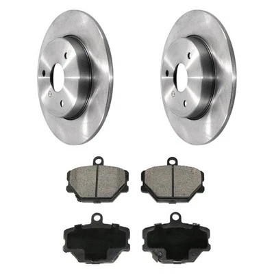 For Smart Fortwo 05-16 DuraGo Premium Plain Front Brake Kit w Semi-Metallic Pads - Изображение 1 из 4