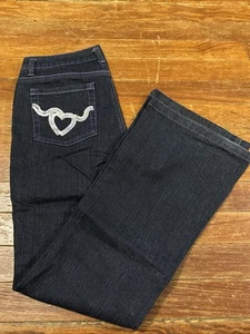 Arizona Girls Jeans Sz 14 Sequence Heart Pockets - Picture 1 of 6