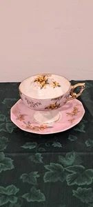 Sterling China Glanzgeschirr Flieder Lila Teetasse und Untertasse - Bild 1 von 6