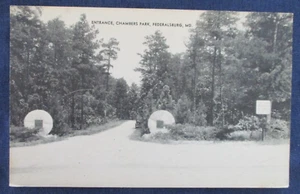 ca1940 Federalsburg Maryland Chambers Park Entrance Postcard - Imagen 1 de 2