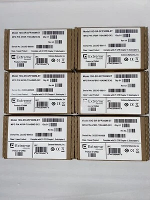 New Genuine Extreme Networks 10G-SR-SFP300M-ET, Extreme Temperature - Image 1 of 2