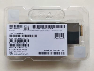 Intel P5801X 400GB SSD E1.S PCIe 4.0 x4 NVMe SSDPFR1Q400GBF1 Foto 1 de 3