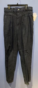 Girls Lee Jeans 16 Black Vintage, High Waist, Pleated, Vintage, 1970, NWT - Picture 1 of 8
