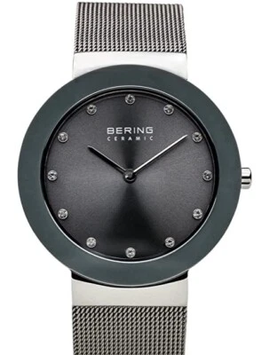 ¡Nuevo! Reloj Bering Cerámica Pulida Gris Plata 11435-389 Foto 1 de 3