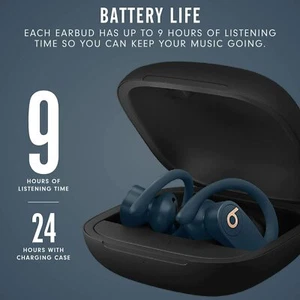 Powerbeats Pro Wireless Earbuds Apple H1 Chip Class 1 Bluetooth Headphones-NAVY - Picture 1 of 11