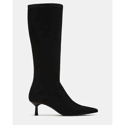 Steve Madden Astoria Women's US 8 Black Suede Knee High kitten Heel Boots PQ250 - Image 1 of 4