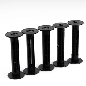 5pcs Black Plastic Empty Take Up Spool Spools 120mm Medium Format Film Camera - Picture 1 of 6