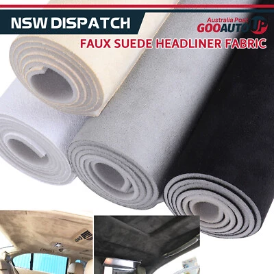 Synthetic Suede Headliner Roof Lining Foam Backed Door Trunk Roof Lining Restore - image 1 of 4