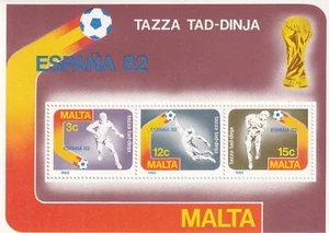 Malta 1982 Yvert SS 7 Deportes Fútbol Fútbol España 82 MNH - Imagen 1 de 1