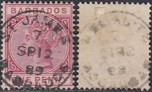 Barbados 1889 (Colonia Cristish)- Sello usado. Mi Nº: 33.....(EB) AR-04294 - Imagen 1 de 1