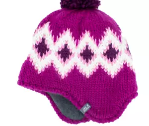 Jack Wolfskin Diamond Knit Cap Beanie Kinder Winter Mütze Pink - Bild 1 von 1
