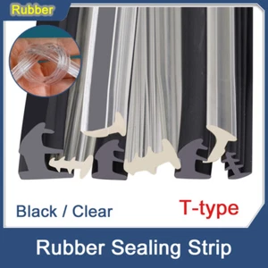 Rubber T-Shaped Door & Window Glass Sealing Strip, Tower Type Edge Protection - Picture 1 of 40