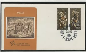 MALTA 1978 FIRST DAY COVER EUROPA ART GRAND MASTER NICOLA COTONER MONUMENT - Picture 1 of 1
