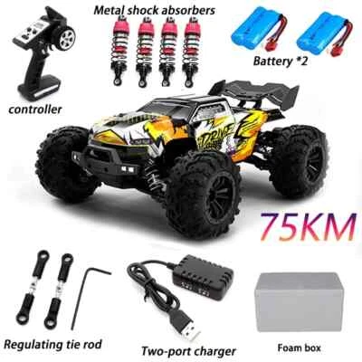 Car Off Road 70KM/H Remote Control Car with LED Headlight 1/16 Monster Truck Toy - Image 1 of 4