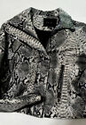 Blank Nyc The Essentials  Animal Print Small  Moto Faux Leather Jacket Nwot