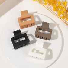 4pcs Small Strong Square Matte Hair Claw Nonslip Clip Clips Curly - Coffee