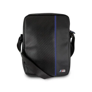 Bolsa de tableta BMW Motorsport 10" - efecto fibra de carbono a rayas azules - stock del Reino Unido - Imagen 1 de 4