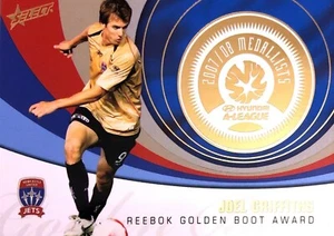 2008 HYUNDAI A-LEAGUE JOEL GRIFFITHS NEWCASTLE JETS GOLDEN BOOT AWARD CARD - Picture 1 of 1