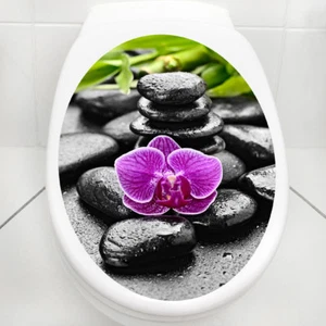 WANDKINGS WC Aufkleber Sticker "Wellness Stones" Badezimmer Toilette Bad Zimmer - Bild 1 von 3