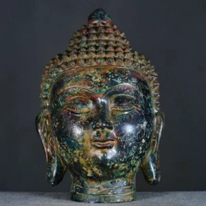 10'' Ancient China Bronze Ware Dynasty Shakyamuni buddha statue Sculpture - Imagen 1 de 9