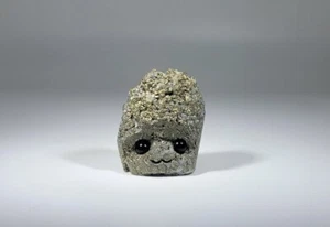 Pyrite Hedgehog With Cute Face - Pet Rock Carving Healing Metaphysical Stone - Picture 1 of 6