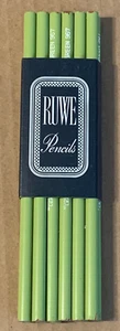 Vintage Ruwe Pencils Set 12CT May Green Color NOS NIP USA Bonded Lead! - Picture 1 of 2
