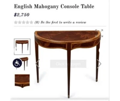 Mesa consola inglesa de caoba Foto 1 de 4