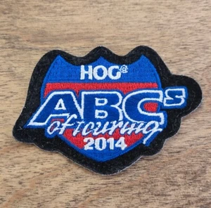 "Harley Owners Group HOG 2014 ABCs Of Touring Motorrad Aufnäher 3,5""x2,5" - Bild 1 von 2