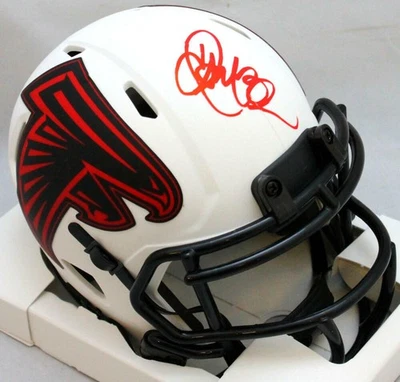 Mini Casco Jamal Anderson Autografiado Falcons Velocidad Lunar - JSA W *Rojo Foto 1 de 4