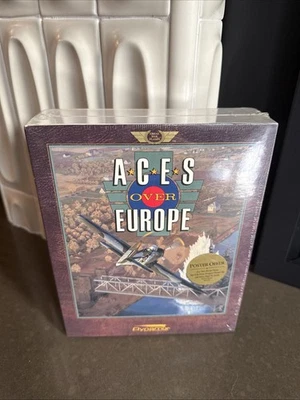 Aces Over Europe PC Game Big Box Dynamix RARE SEALED 1993 WWII Flight Sim  - Image 1 of 4