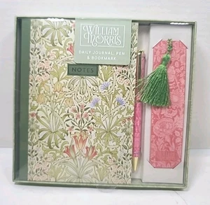 NUOVO William Morris Designer Daily Journal/penna/segnalibro in rilievo set regalo floreale - Foto 1 di 6