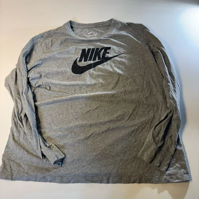 Camiseta de manga larga Nike gris con logotipo de Futura para hombre Foto 1 de 2