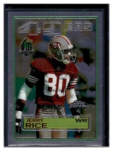 1996 Topps Chrome 40th Anniversary Retro Jerry Rice #28 San Francisco 49ers HOF - Picture 1 of 2