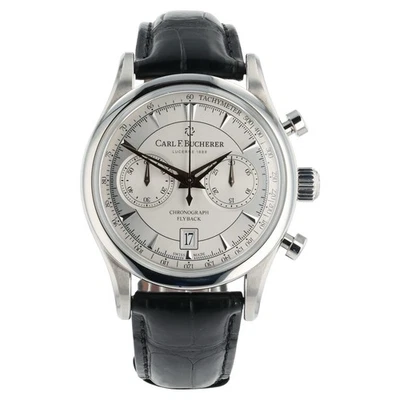 Reloj automático para hombre Carl F. Bucherer acero inoxidable esfera plateada 43 mm 10919.08 Foto 1 de 4