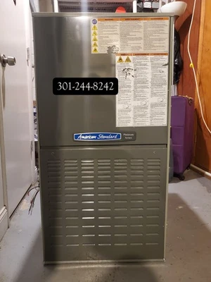 New 100000 BTU 80% Downflow Horizontal Communicating Gas Furnace 2000 CFM 2 Stag - Image 1 of 4