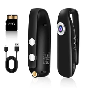 32G Bodykamera, kleine Sport Videokamera HD 1080P Bodykamera, tragbare Pock... - Bild 1 von 7