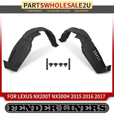 2x Forros interiores de guardabarros con espuma aislante delantera para Lexus NX200t NX300h 15-17 Foto 1 de 4