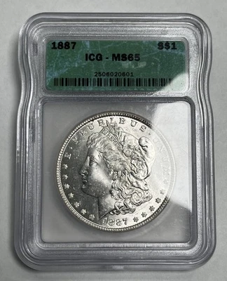 DÓLAR DE PLATA MORGAN DE 1887 ICG MS65 Foto 1 de 2