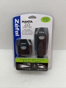 Zefal Manta 2.0 LED Front & Rear Bike Lights Set Super Bright 100 Lumens - Picture 1 of 2