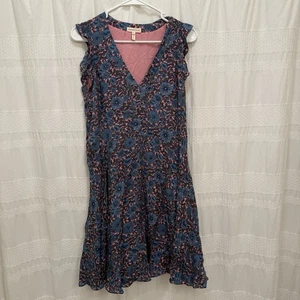 Rebecca Taylor Silk Dress Blue Pink Floral Women’s 8 Wedding Workwear - Picture 1 of 4