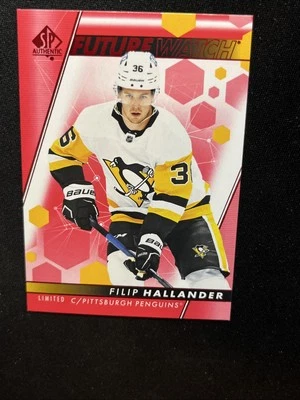 22-23 UD SP Authentic Hockey Red Limited Future Watch 133 Filip Hallander - Image 1 of 2